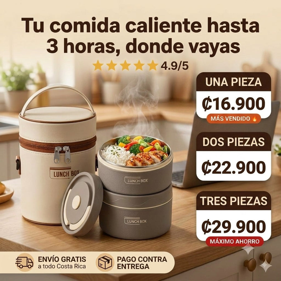 Lonchera LunchBox Pro – Tu comida caliente y sin derrames hasta 3 horas donde vayas
