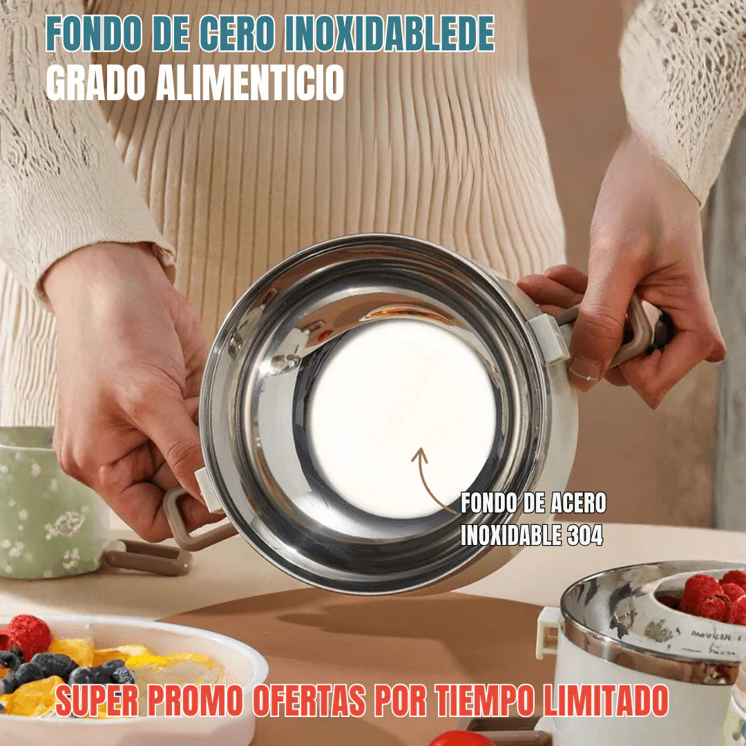 SUPER PACK x4 PORTACOMIDAS TERMICOS + MALETA Y KIT TORTILLERO-CUBIERTOS ¡GRATIS!