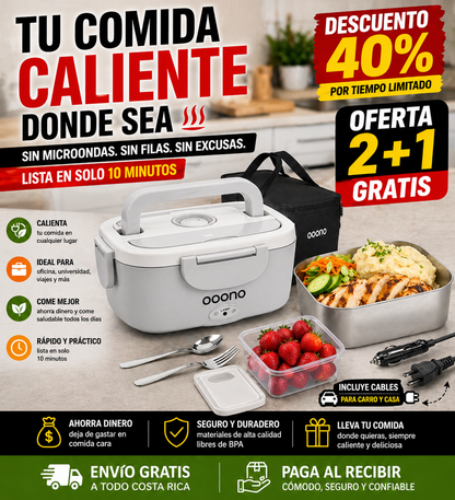 Lonchera Eléctrica Portátil Comida Caliente Sin Microondas