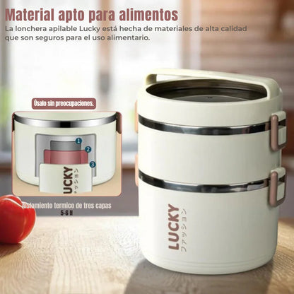 SUPER PACK x4 PORTACOMIDAS TERMICOS + MALETA Y KIT TORTILLERO-CUBIERTOS ¡GRATIS!