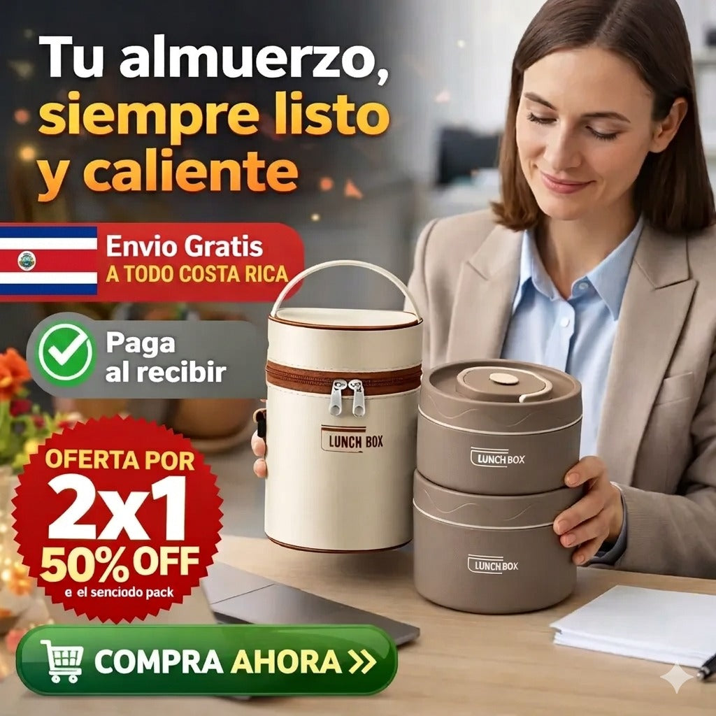 Lonchera LunchBox Pro – Tu comida caliente y sin derrames hasta 3 horas donde vayas